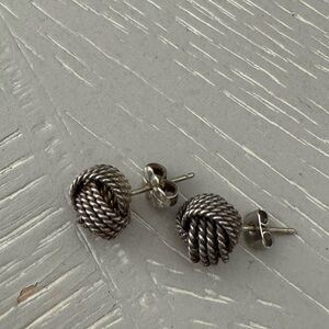 Tiffany sterling knot earrings